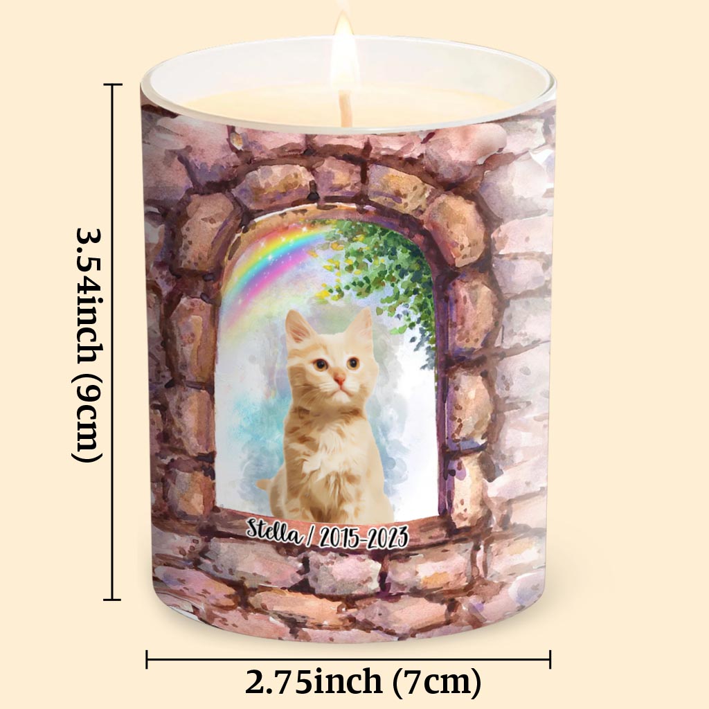 No Longer By My Side - Personalized Dog Candle With Wooden Lid