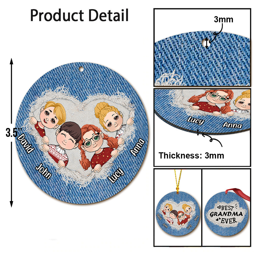 Best Grandma / Mom Ever - Personalized Grandma Ornament