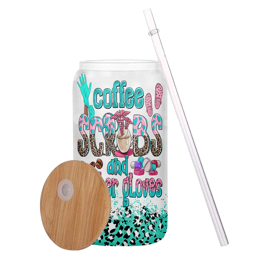 Kaffee-Peeling und Gummihandschuhe – personalisiertes Krankenschwester-Dosenglas