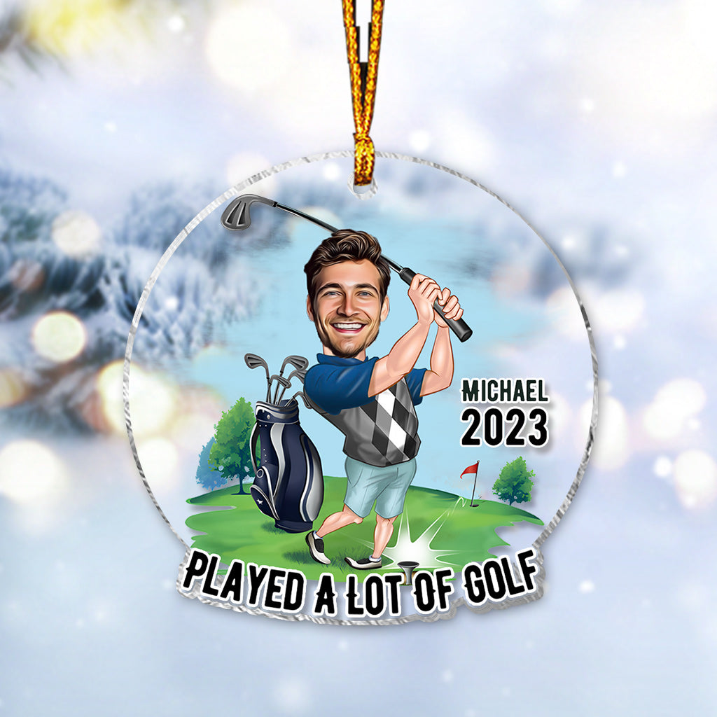 Lustiger Golfer mit Foto – Personalisierter transparenter Golf-Anhänger