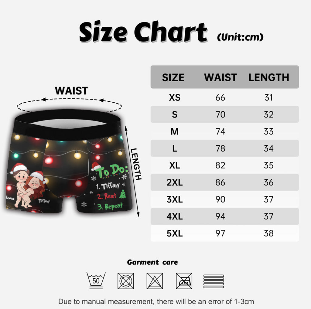To-Do-Liste – Personalisierte Boxershorts für Männer (Paar)