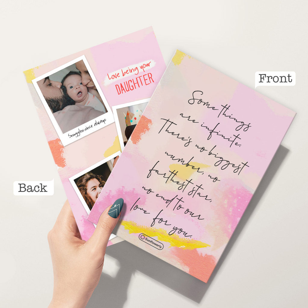 Ich liebe dich, deine Tochter – personalisierte Grußkarte