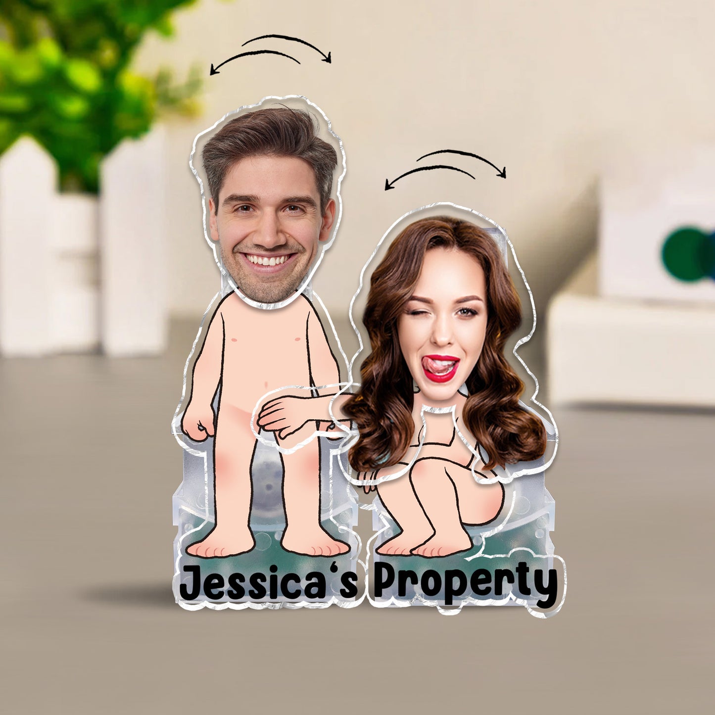 Her Property - gift for husband, wife, boyfriend, girlfriend - Personalized Custom Shaking Head