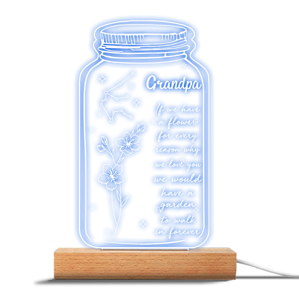 Sternzeichen-Geburtsblume – Geschenk für Mama, Oma, Tochter, Ehefrau, Freundin, Papa, Opa, Freund, Ehemann – Personalisierte, geformte Plakettenleuchte