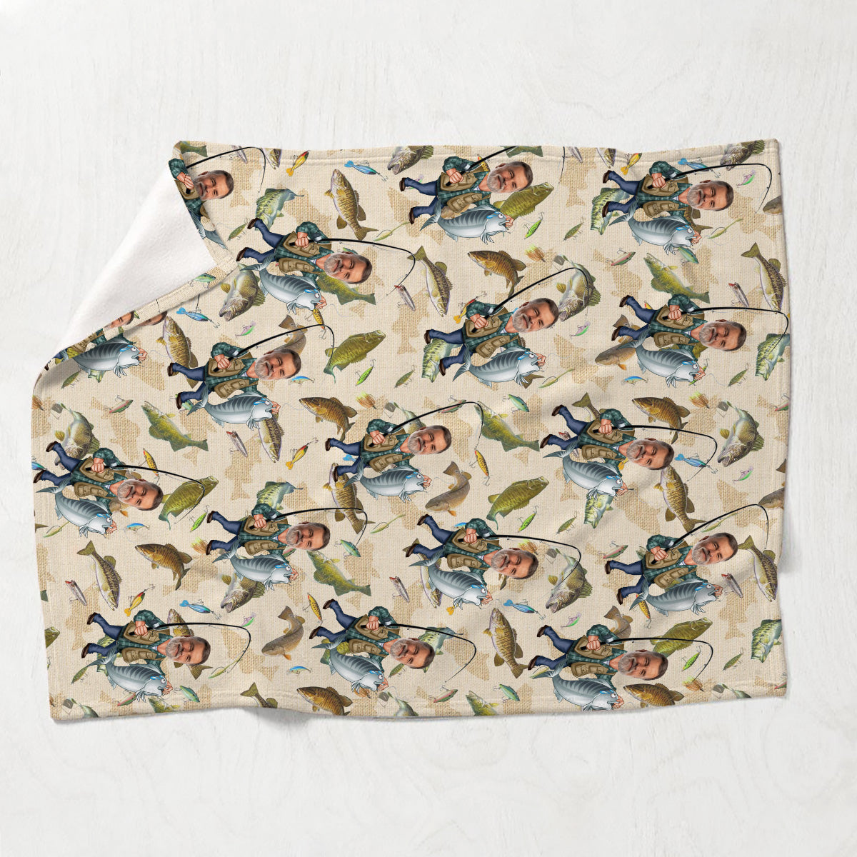 Lustige Angeldecke mit Foto – personalisierbar