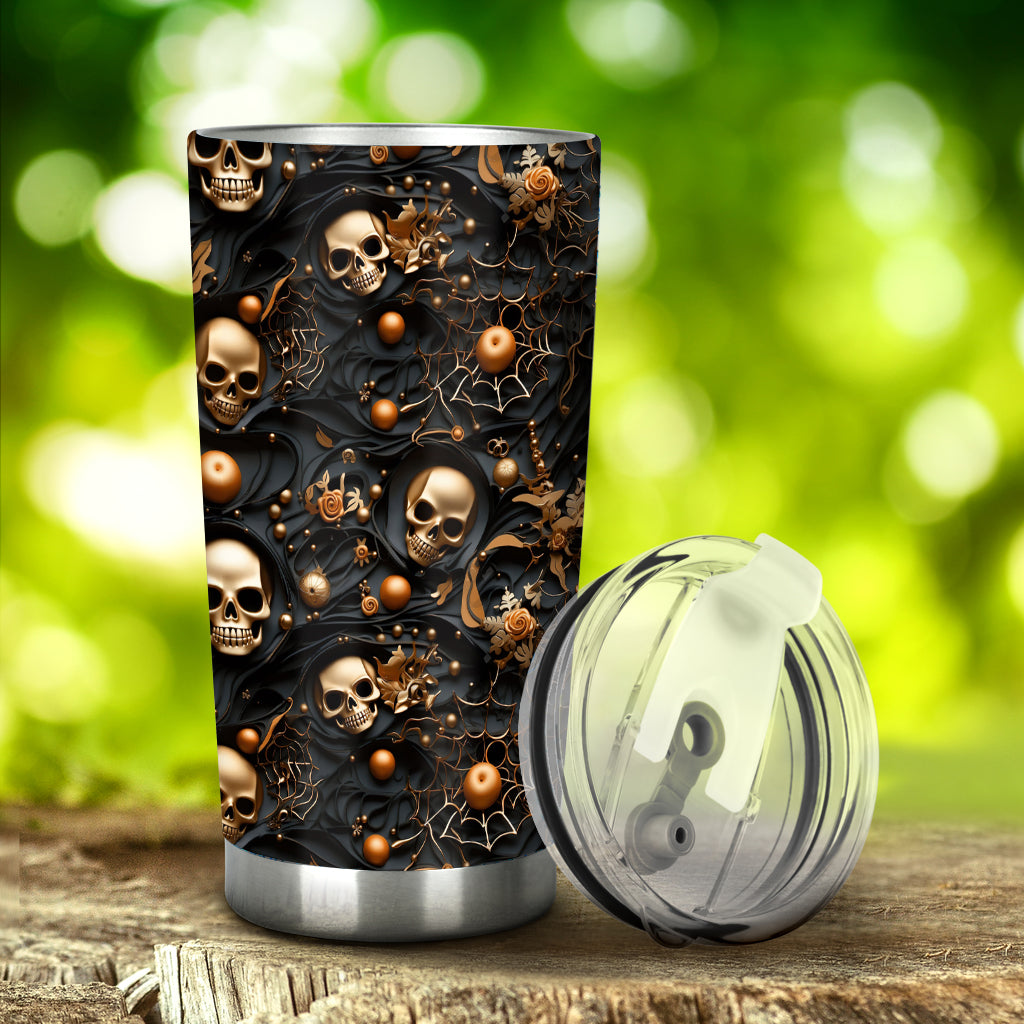 Goldener Totenkopf – Personalisierter Totenkopf-Trinkbecher