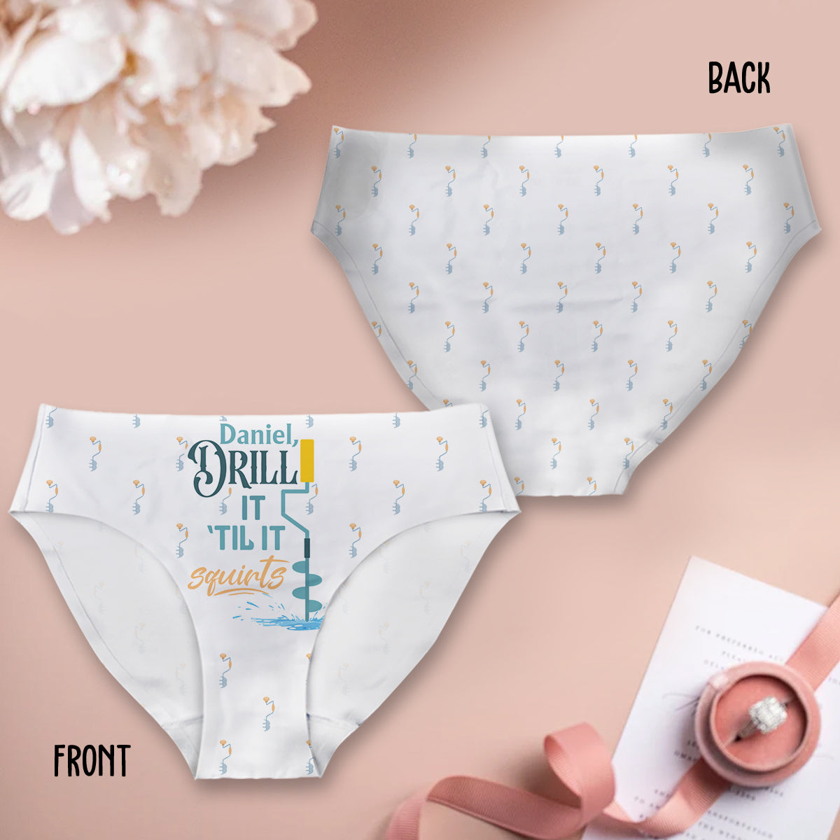 Drill Till It Squirt - Personalisierte Angel-Damen-Slips