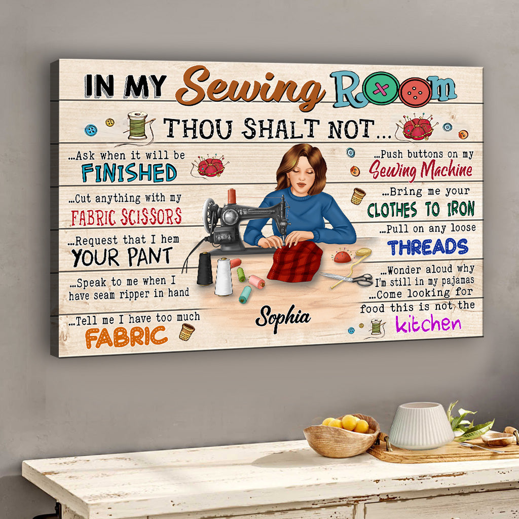 Mein Nähzimmer – Personalisierte Nähleinwand und Poster