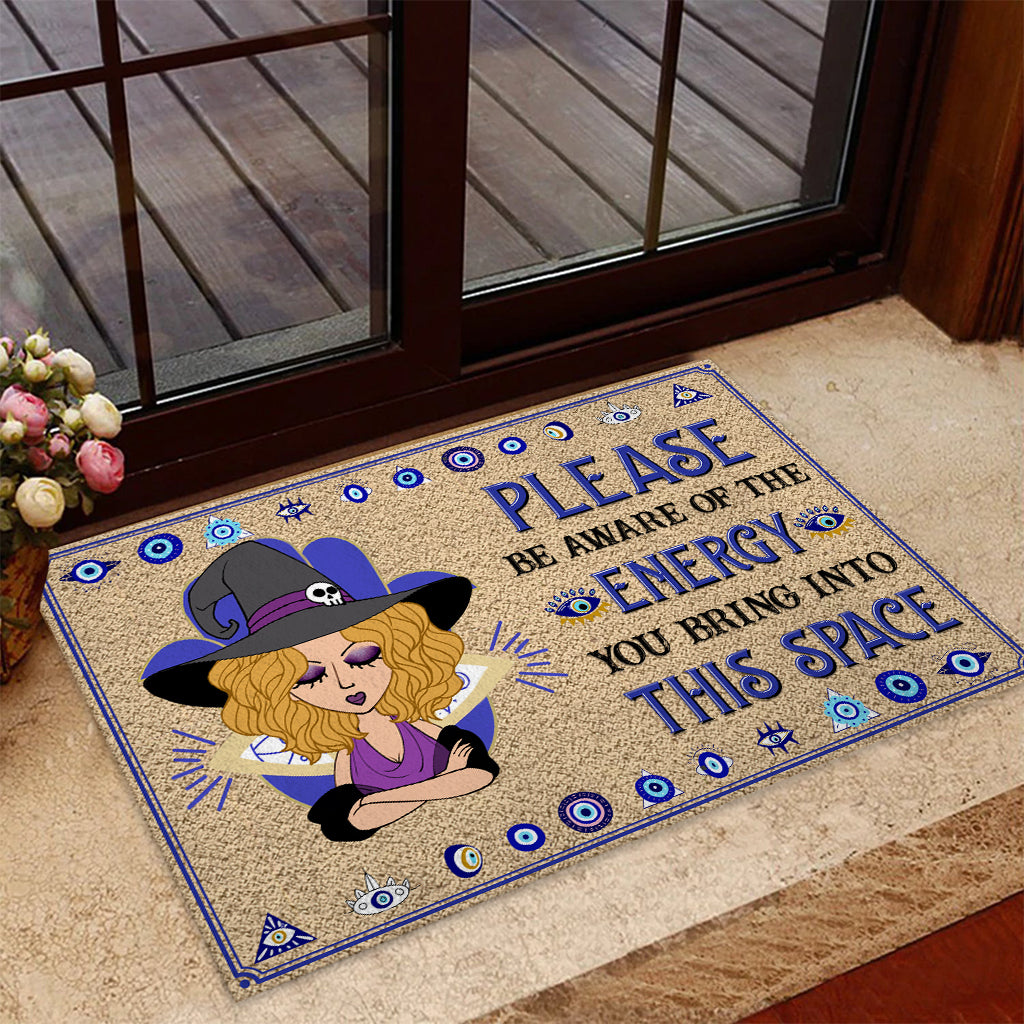 Please Be Aware - Personalized Witch Doormat