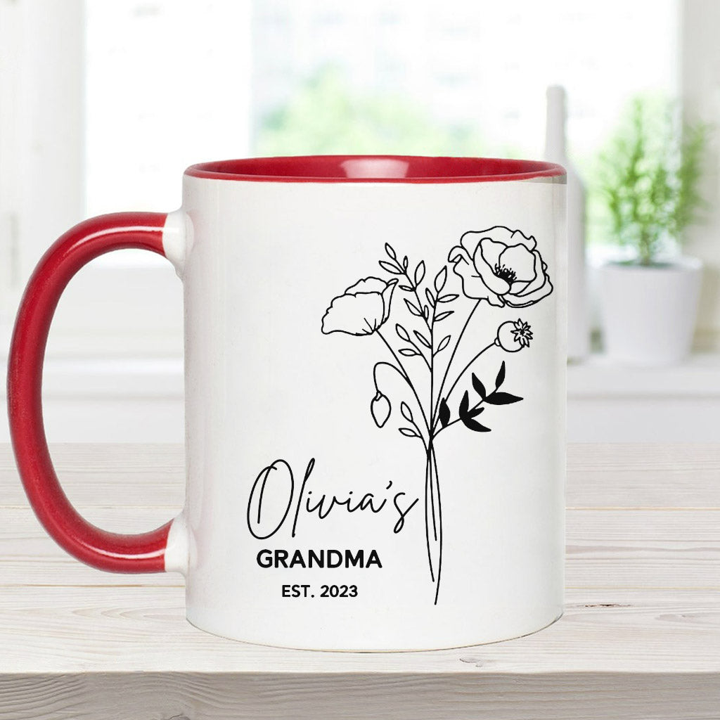 Promoted To Grandma - Gift for grandma - Personalized Accent Mug