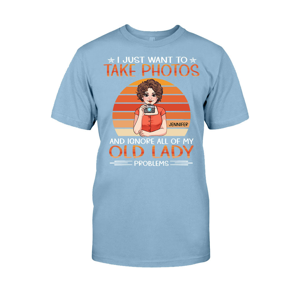 Ich will einfach nur Fotos machen – personalisiertes Fotografie-T-Shirt und Hoodie