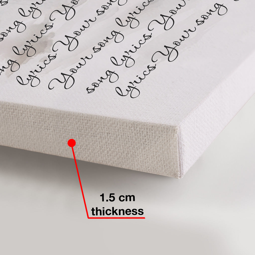 Individuelle Aquarellporträts mit Liedtexten für die Hochzeit – Personalisierte Leinwandbilder und Poster für Ehepaare