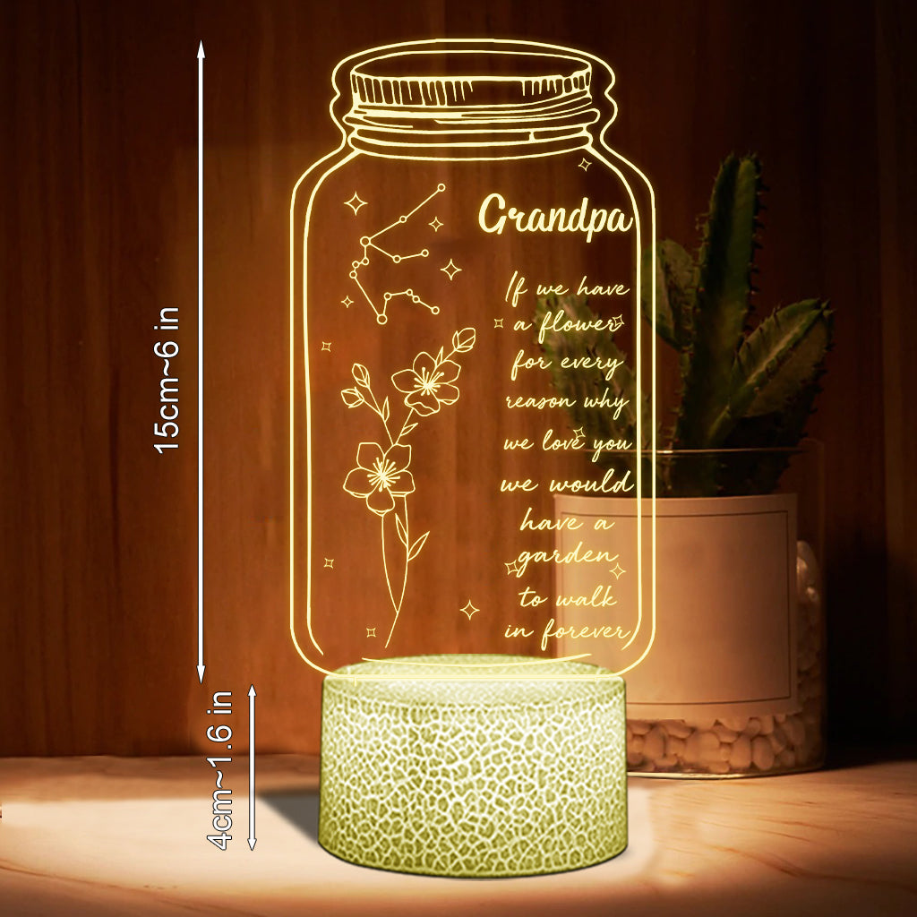 Sternzeichen-Geburtsblume – Geschenk für Mama, Oma, Tochter, Ehefrau, Freundin, Papa, Opa, Freund, Ehemann – Personalisierte, geformte Plakettenleuchte