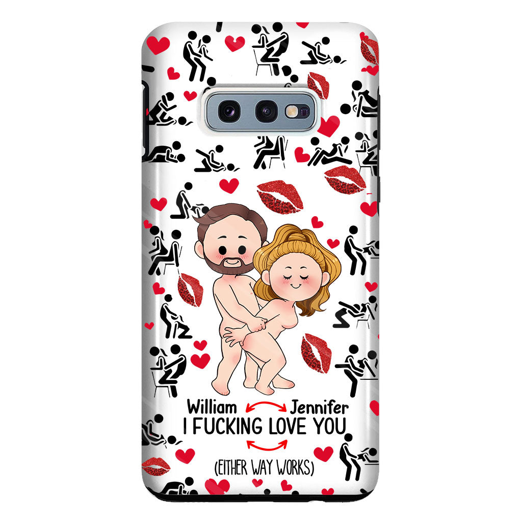 Ich liebe dich – Geschenk für Ehemann, Ehefrau, Freund, Freundin – Personalisierte transparente Handyhülle