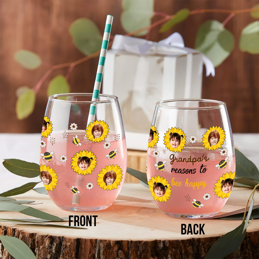 Nanas Gründe – Geschenk für Oma, Mama, Opa, Papa – Personalisiertes Weinglas