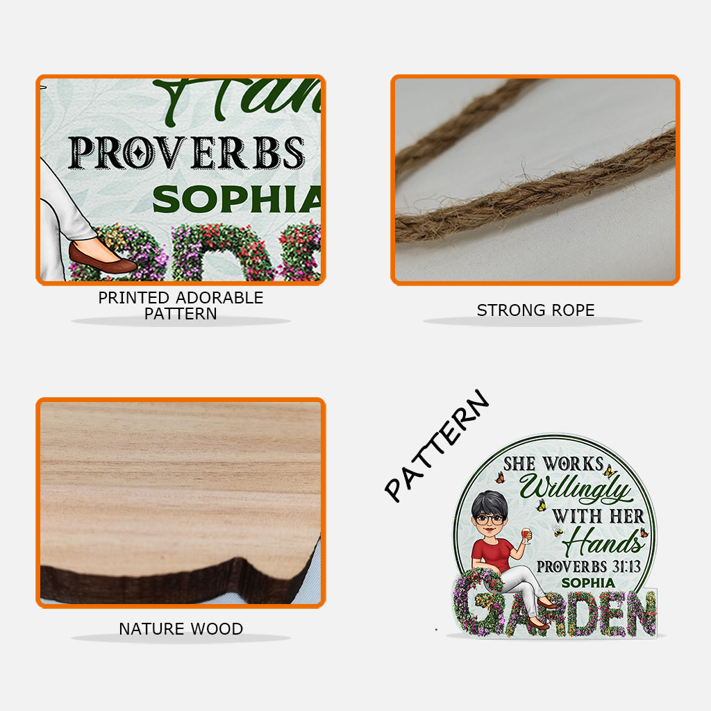 Vorsicht vor der verrückten Pflanzenlady! - Personalisiertes Gartenschild aus Holz