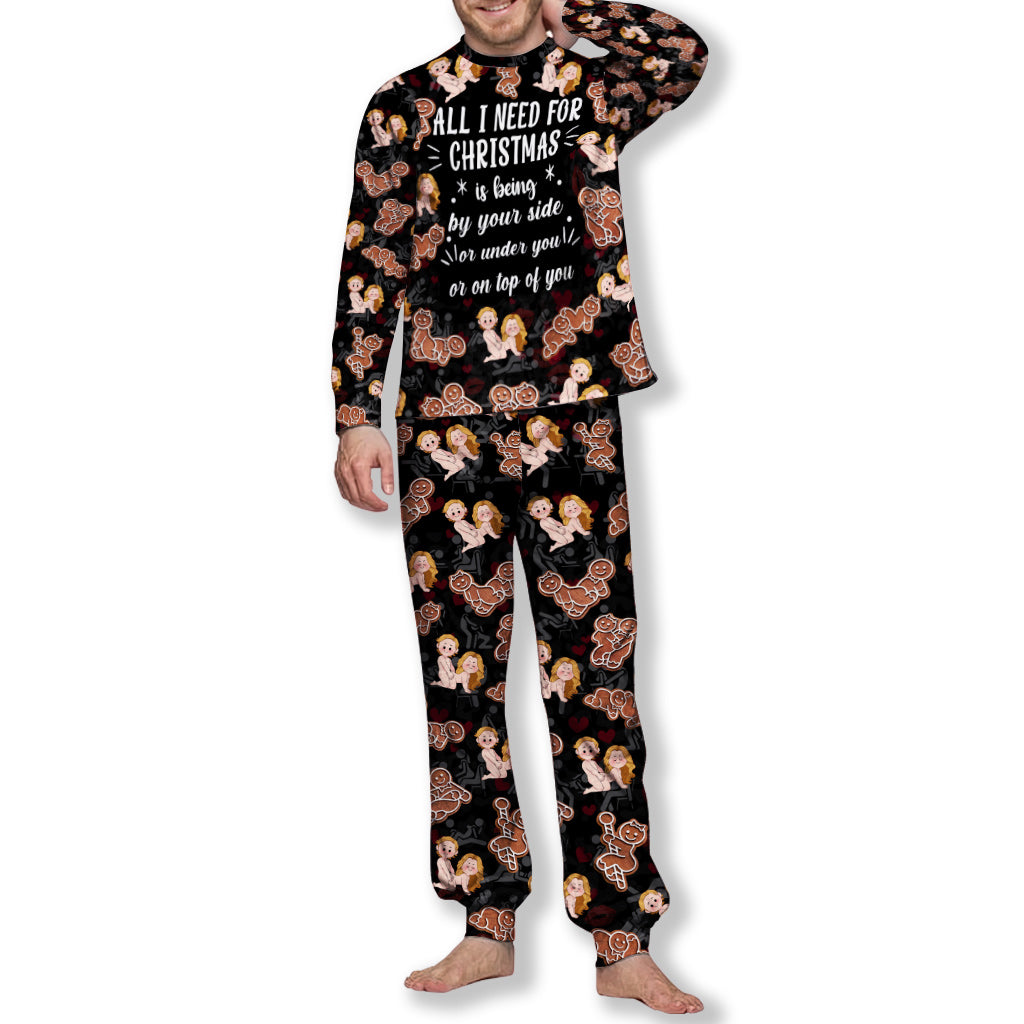 Alles, was ich zu Weihnachten brauche, bist du – personalisiertes Partnerpyjama-Set