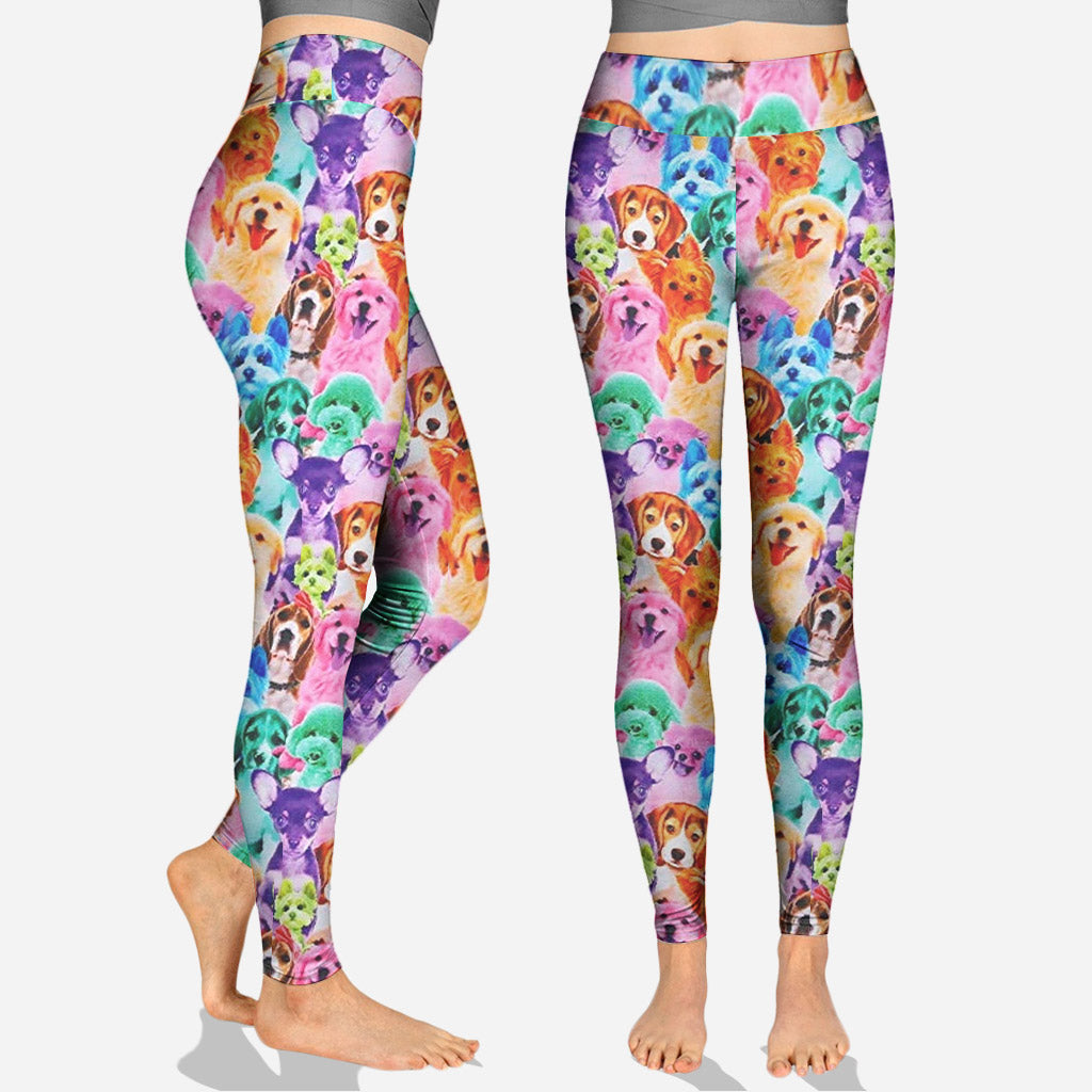 Foto-Einfügung im farbenfrohen Stil – Personalisierter Katzen-Hoodie und Leggings