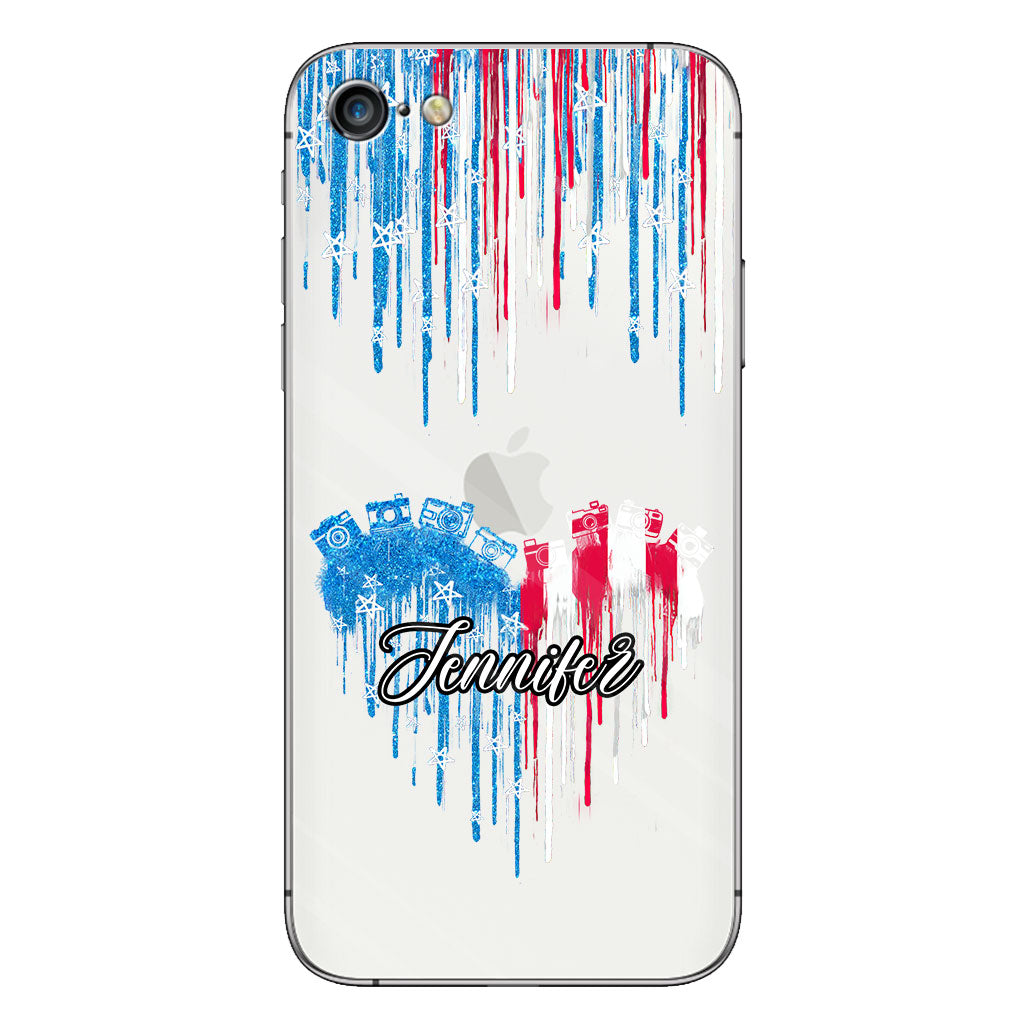 Liebe zur Fotografie – Personalisierte transparente Handyhülle für Fotografie