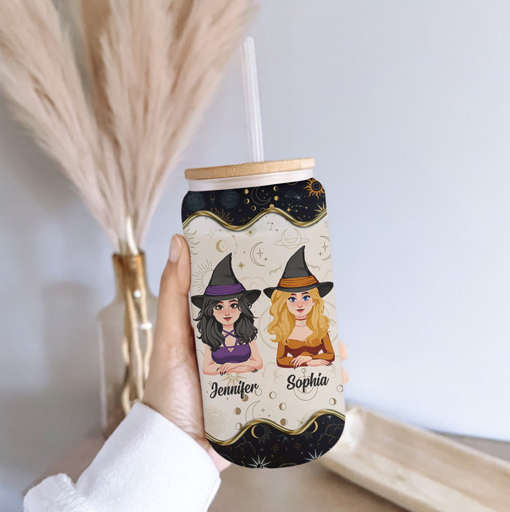 We're Not Sugar And Spice - Personalized Witch Can Glass