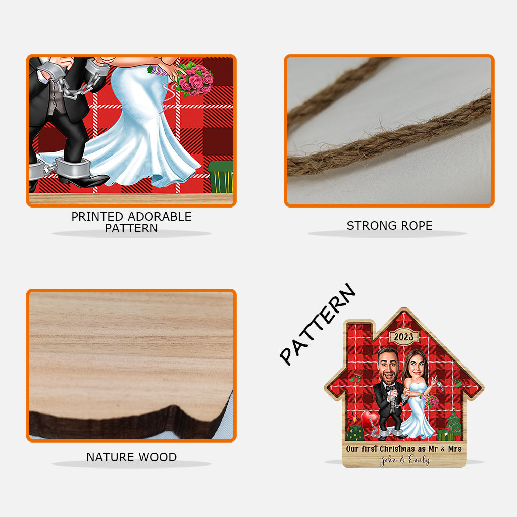 Unser erstes gemeinsames Weihnachtsfest – personalisiertes Holzschild für Ehepaare