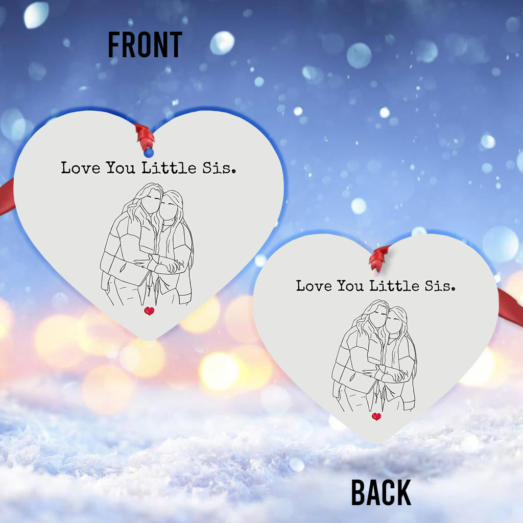 Love You Lil Sis - Personalized Sister Ornament