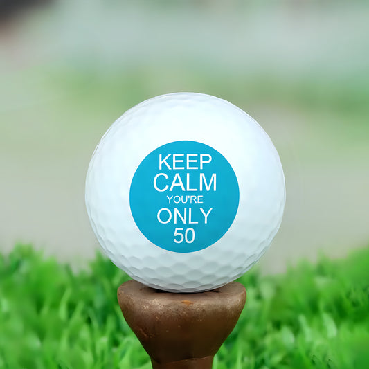 Keep Calm - Golf gift for dad, him, boyfriend, husband, grandpa - Personalized Golf Ball