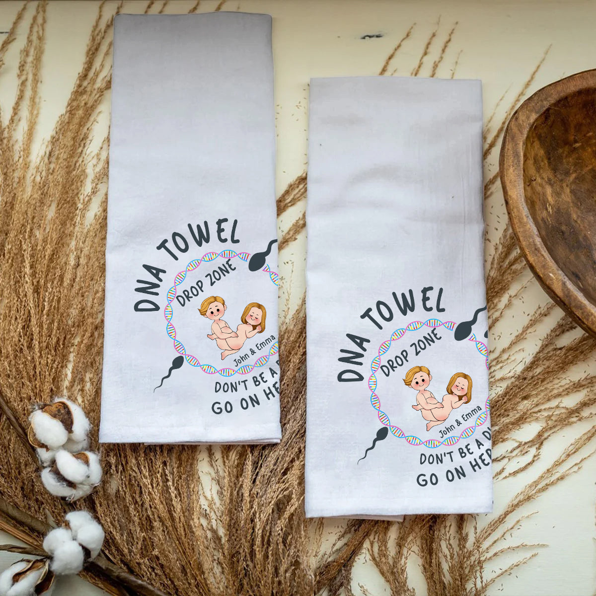 Drop Zone - Personalized Couple Golf Towel