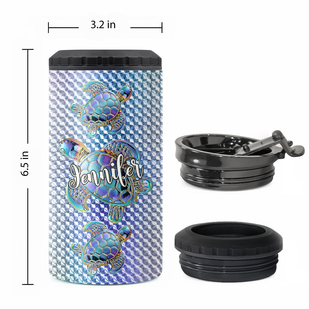 Salty Lil Beach – Personalisierter Dosenkühler in Schildkrötenform