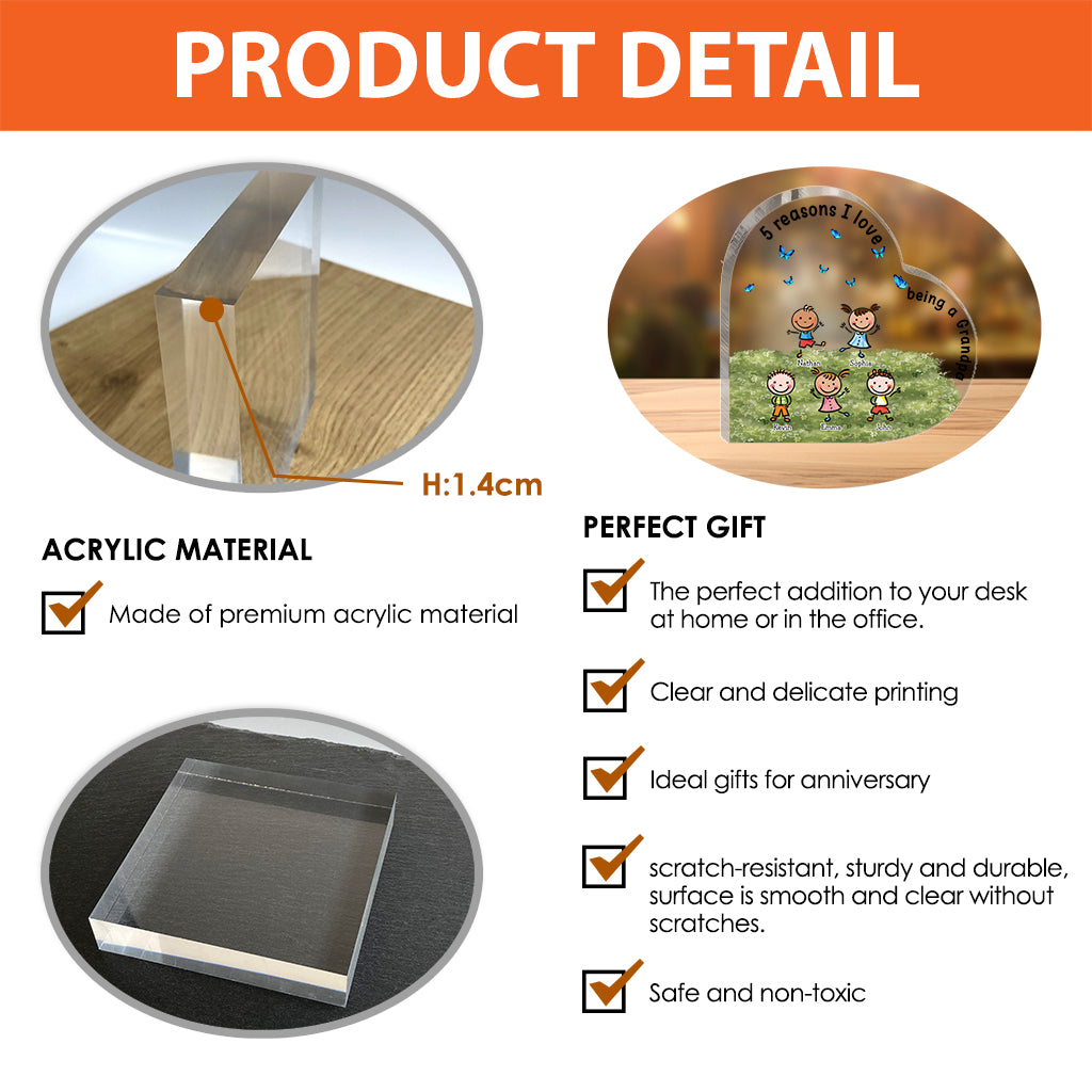 Liebe Oma sein – Geschenk für Oma, Mama, Tante, Opa – Personalisierte Acrylplakette in individueller Form