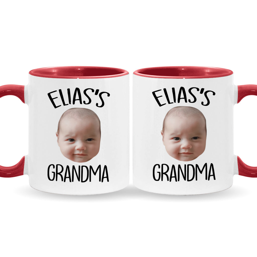Individuell gestaltete Tasse mit Baby-/Kindergesicht – personalisierte Tasse mit Neugeborenen-Akzent