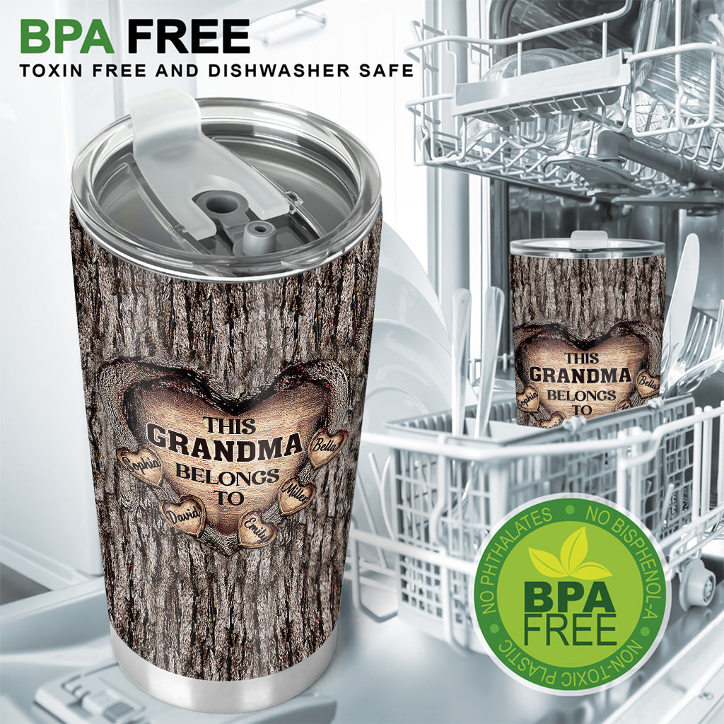 Papas Herz – Geschenk für Papa, Oma, Opa, Mama, Onkel, Tante, Bruder, Schwester – Personalisierter Trinkbecher