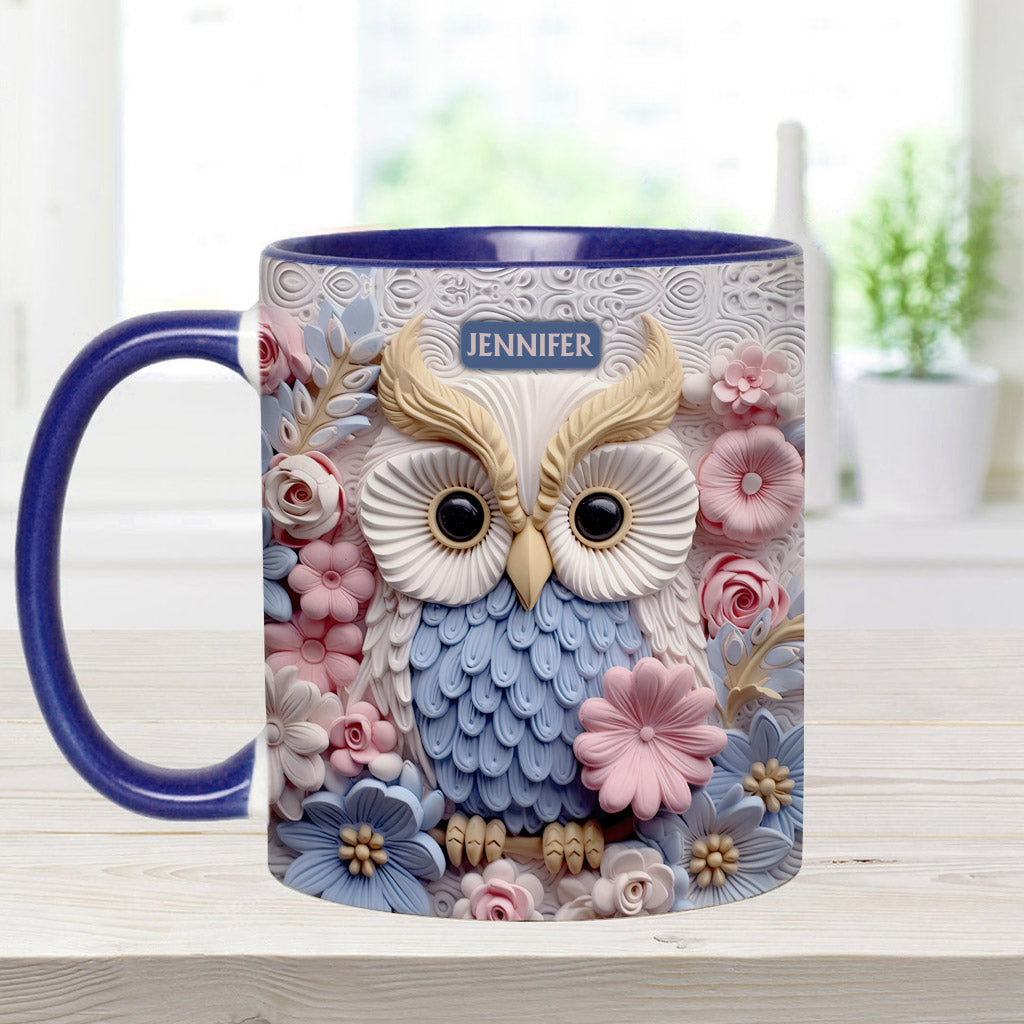 Wunderschöne Eule – Eulengeschenk für Freund/Freundin – Personalisierte Tasse