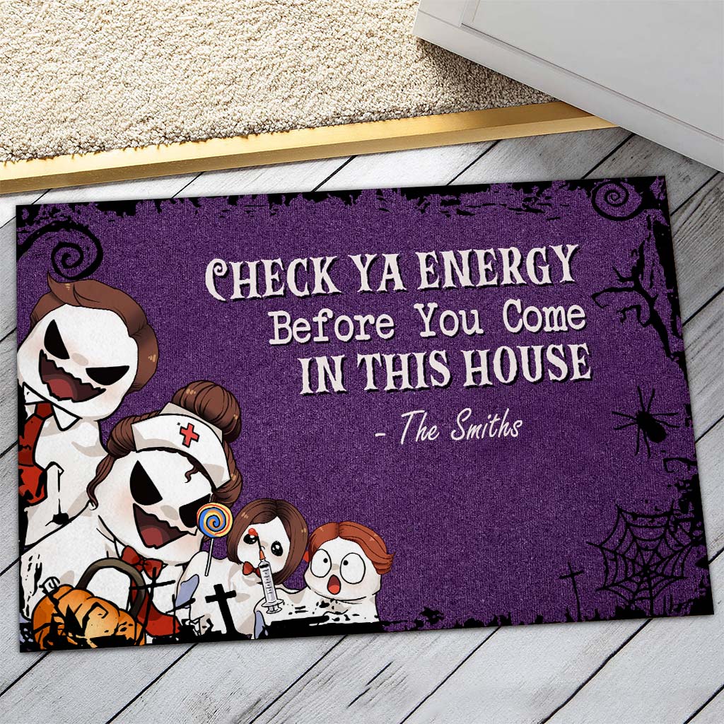 Check Ya Energy – Personalisierte Familien-Fußmatte