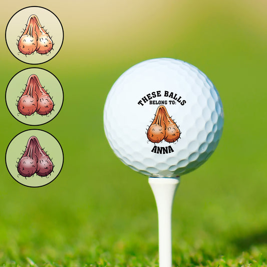 Diese Bälle gehören Ihm – Geschenk für ihn, Freund, Ehemann – Personalisierter Golfball