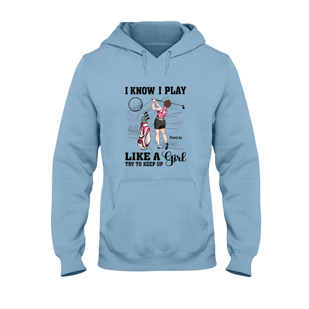 Golfunterricht – Golfgeschenk für sie, Freundin, Ehefrau, Tochter – Personalisiertes T-Shirt und Hoodie