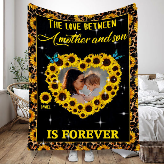 Immer wenn du dieses Herz berührst – Geschenk für Mama, Ehefrau – Personalisierte Decke