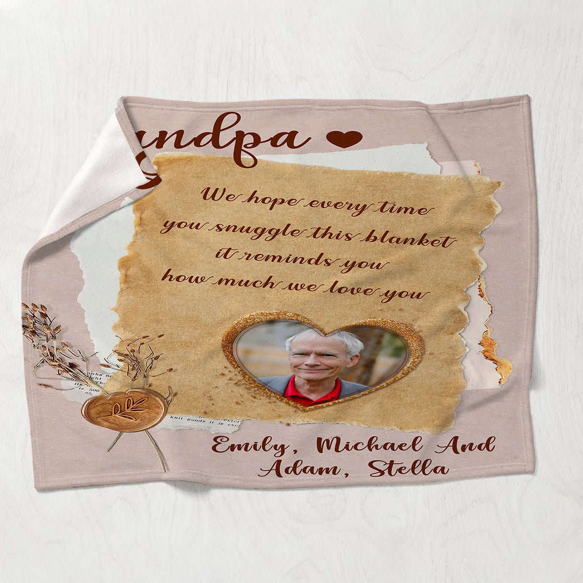 Grandma Mama - Gift for grandma, mom, dad, grandpa, aunt, uncle, sister, brother, husband, wife, friend - Personalized Blanket