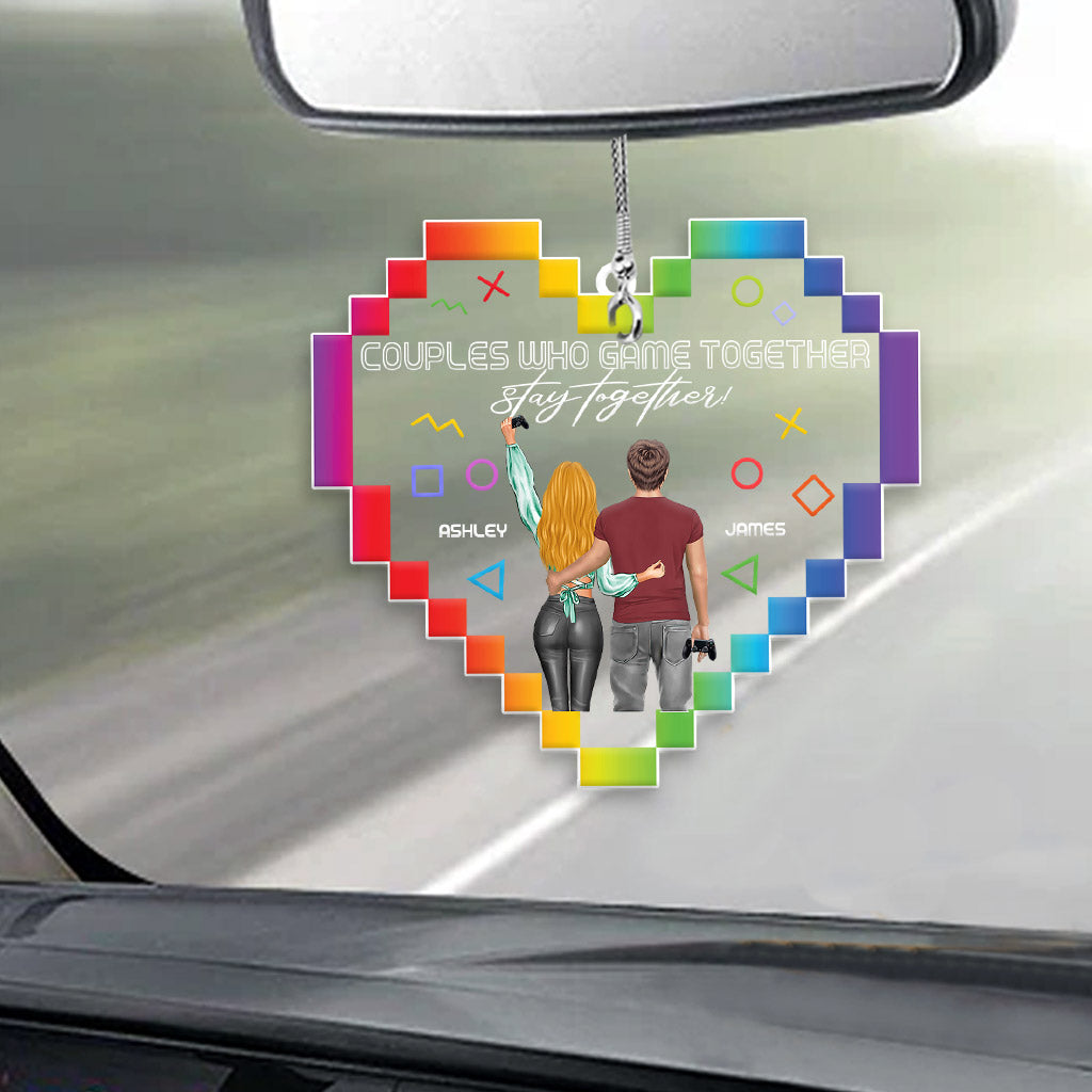 Couples Who Game Together Stay Together - Personalized Video Game Transparent Ornament