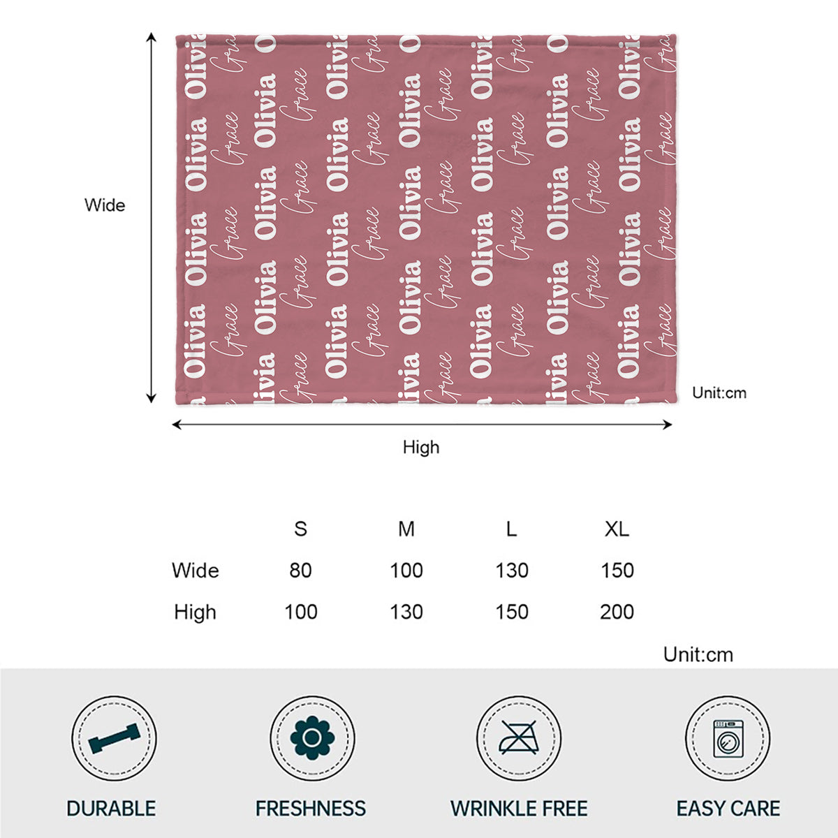 Custom Name Pattern - Personalized Aunt Blanket