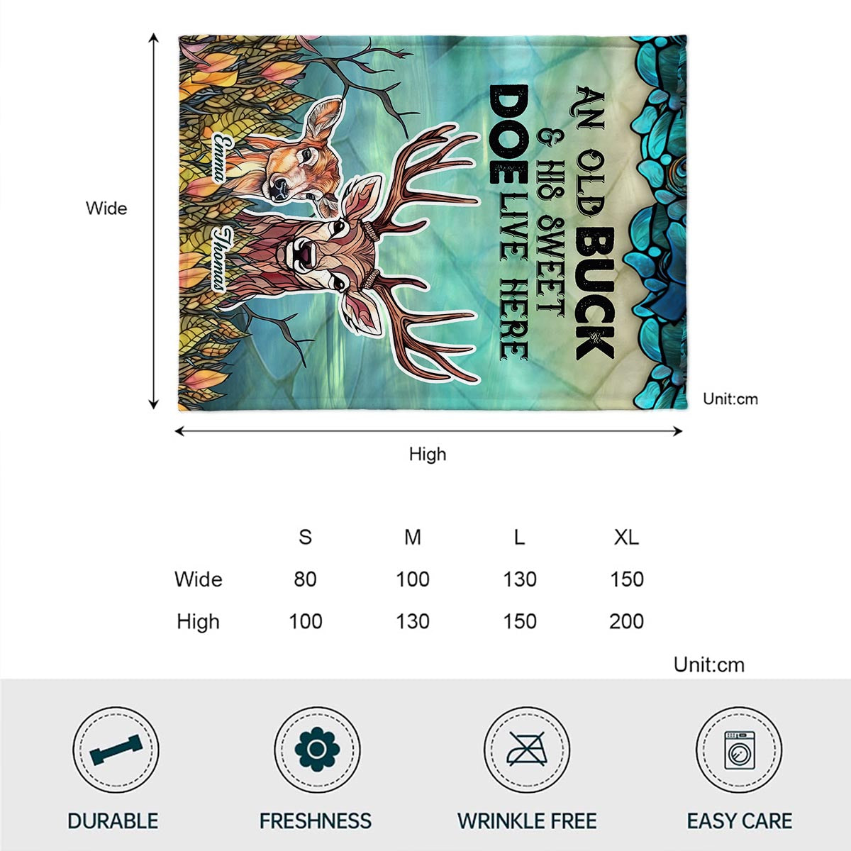 Live Here - Personalized Hunting Blanket