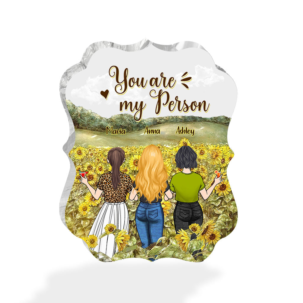 Beste Freundin für immer – Geschenk für die beste Freundin der Schwester – Personalisierte Acrylplakette in individueller Form