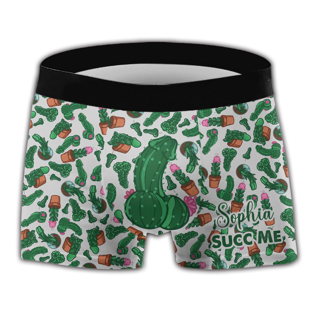 Naughty Cactus – Personalisierte Boxershorts mit Kaktusmotiv für Herren