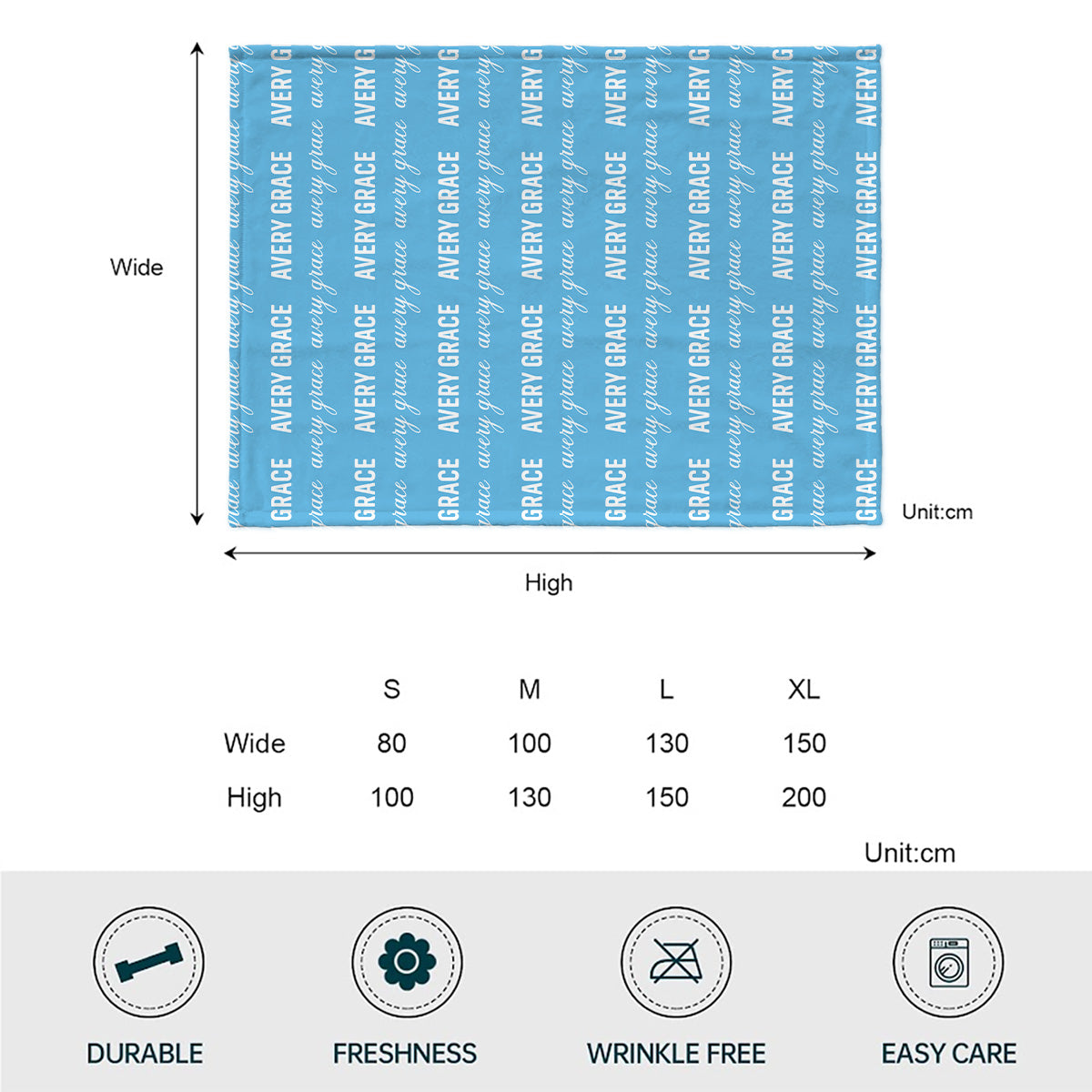 Custom Name Pattern - Personalized grandson Blanket