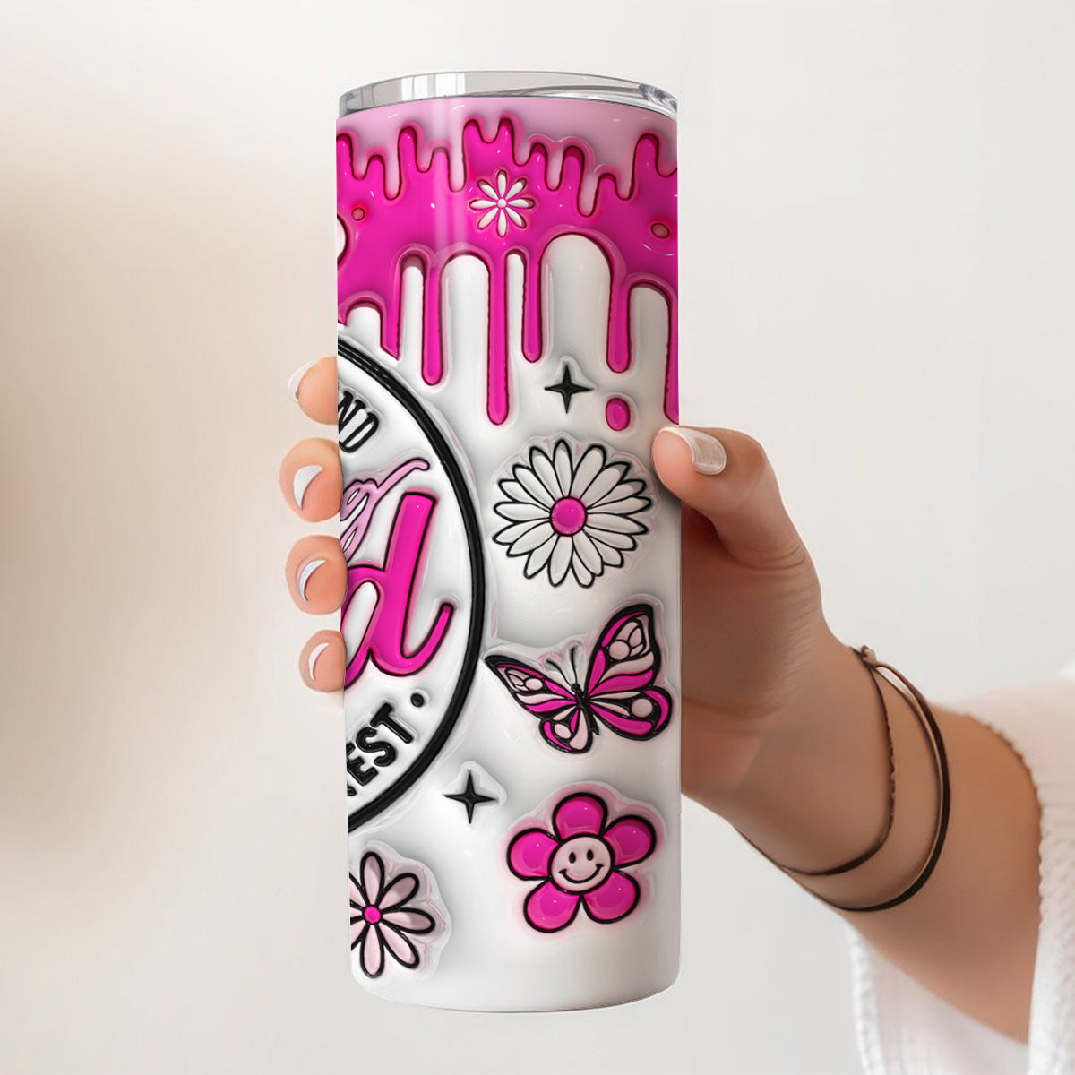 Ich gebe mein Bestes – Personalisierter christlicher Skinny-Trinkbecher