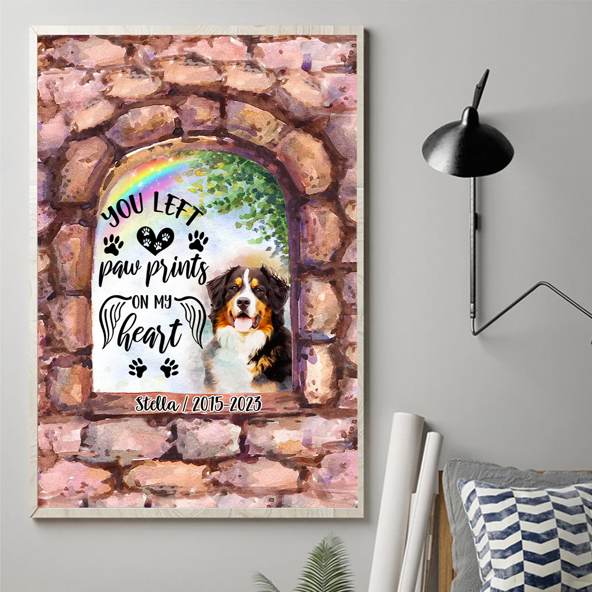 Nicht mehr an meiner Seite – Personalisierte Hundeleinwand und Poster