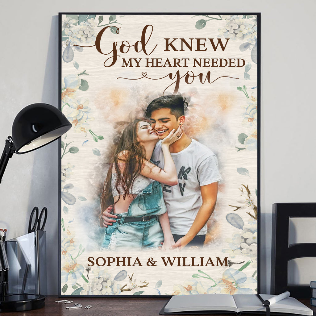 Aquarell-Paar – Personalisierte Leinwand und Poster für Paare