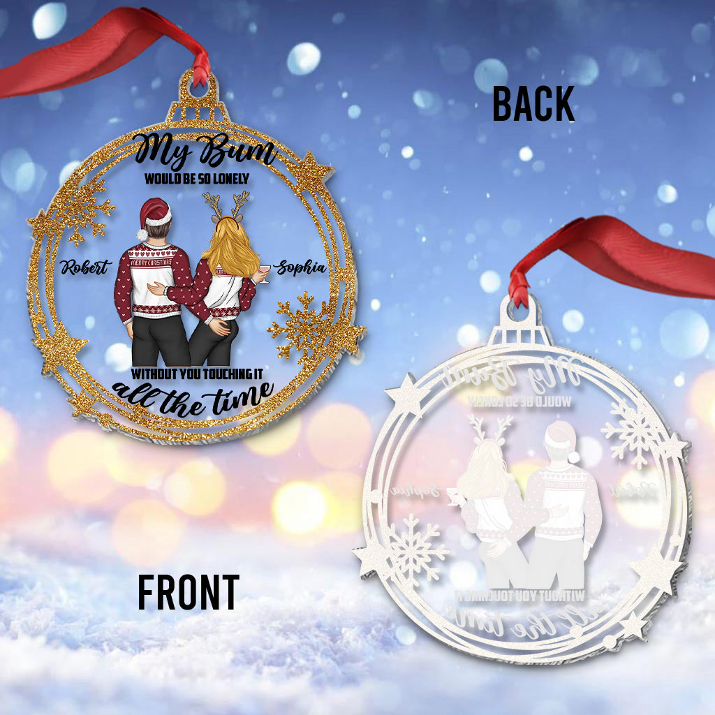 „Touch My Bum“ – Personalisierter transparenter Pärchen-Anhänger