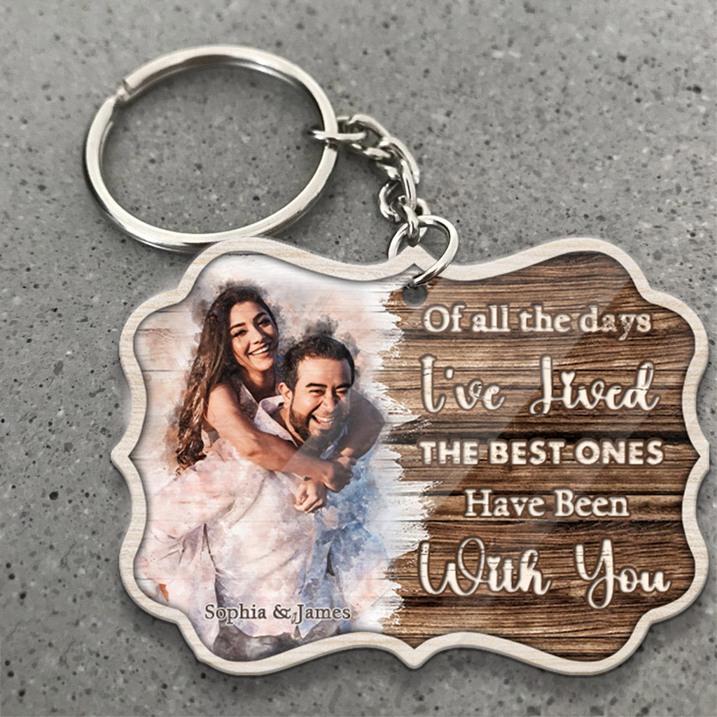 The Best Days Have Been With You - Personalized Couple Keychain