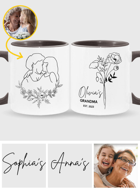Promoted To Grandma - Gift for grandma - Personalized Accent Mug